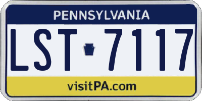 PA license plate LST7117