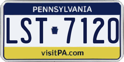 PA license plate LST7120