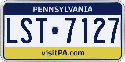 PA license plate LST7127