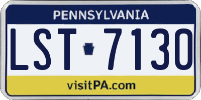 PA license plate LST7130