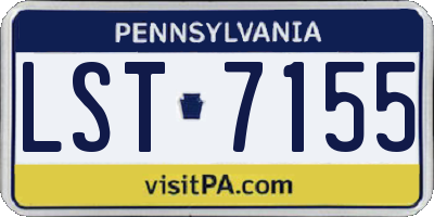 PA license plate LST7155