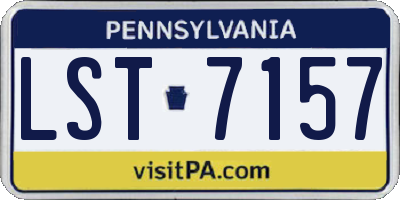 PA license plate LST7157