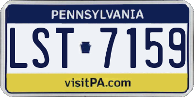 PA license plate LST7159