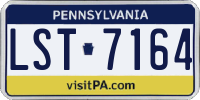 PA license plate LST7164