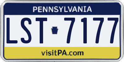 PA license plate LST7177