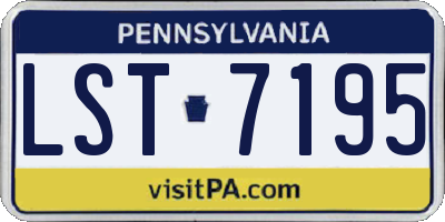PA license plate LST7195