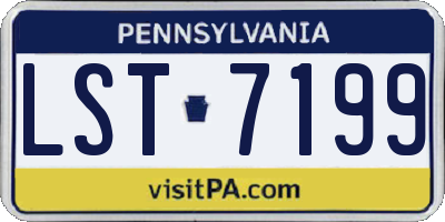 PA license plate LST7199