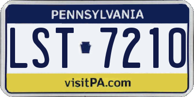 PA license plate LST7210