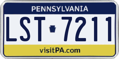 PA license plate LST7211