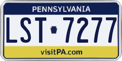 PA license plate LST7277