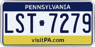 PA license plate LST7279
