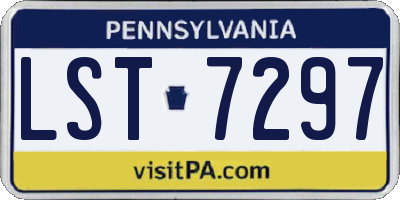PA license plate LST7297