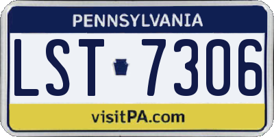 PA license plate LST7306