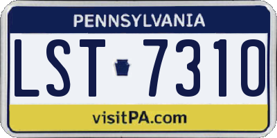 PA license plate LST7310