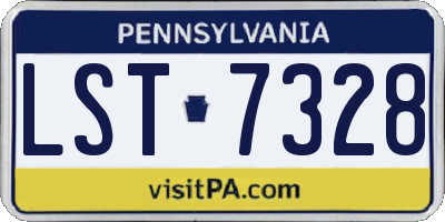 PA license plate LST7328