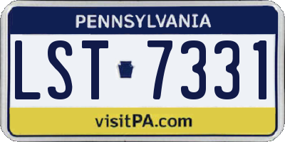 PA license plate LST7331