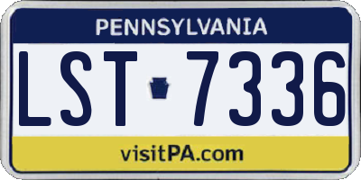 PA license plate LST7336