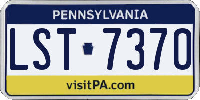 PA license plate LST7370