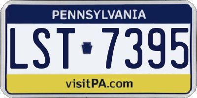 PA license plate LST7395