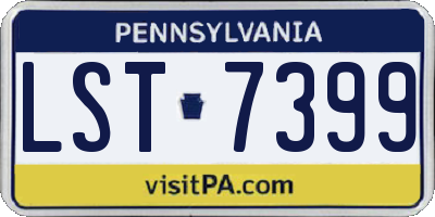 PA license plate LST7399