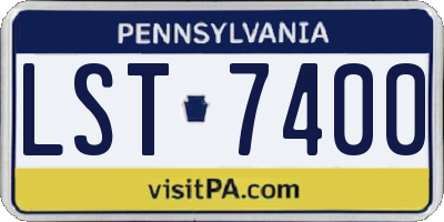 PA license plate LST7400