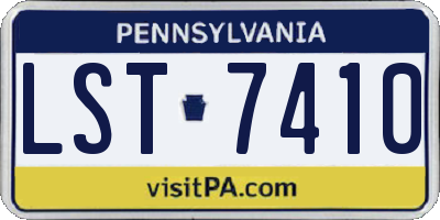 PA license plate LST7410