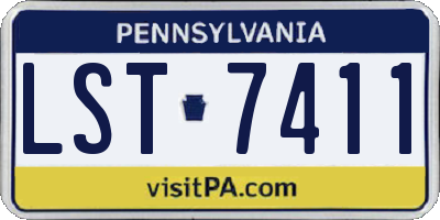 PA license plate LST7411