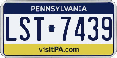 PA license plate LST7439
