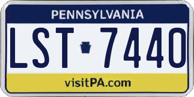 PA license plate LST7440