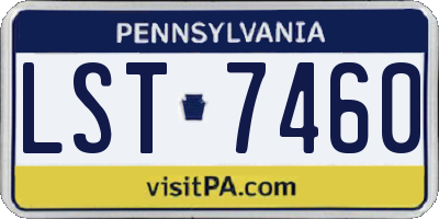 PA license plate LST7460