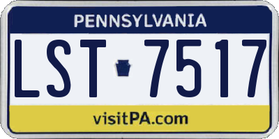 PA license plate LST7517