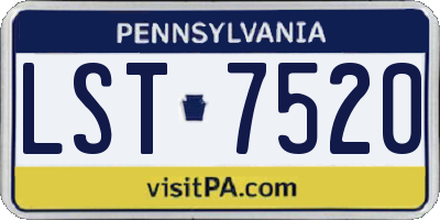 PA license plate LST7520