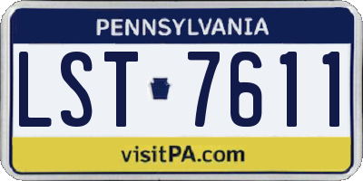 PA license plate LST7611
