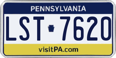 PA license plate LST7620