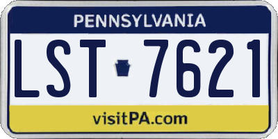 PA license plate LST7621