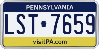 PA license plate LST7659