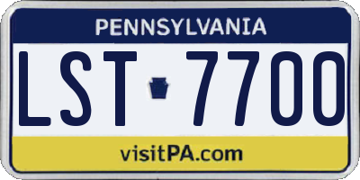 PA license plate LST7700