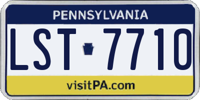 PA license plate LST7710