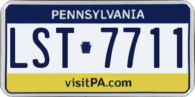 PA license plate LST7711