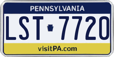 PA license plate LST7720
