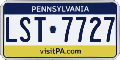 PA license plate LST7727