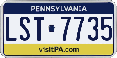 PA license plate LST7735