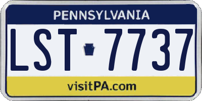 PA license plate LST7737