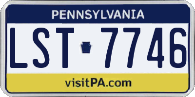 PA license plate LST7746