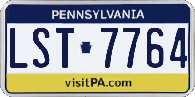 PA license plate LST7764