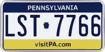 PA license plate LST7766