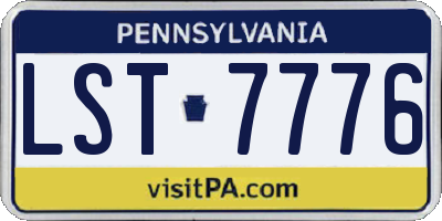 PA license plate LST7776