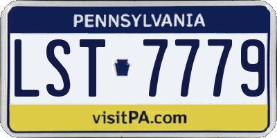 PA license plate LST7779