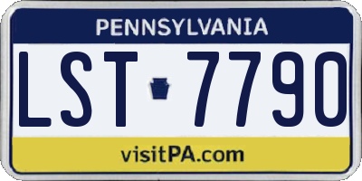 PA license plate LST7790