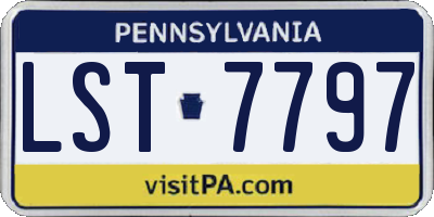PA license plate LST7797